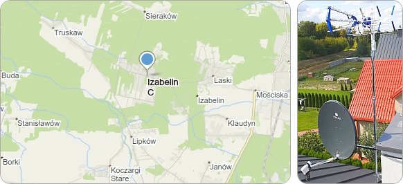 Mapa gminy Izabelin i okolic - tu montujemy i naprawiamy anteny tv satelitarnej oraz naziemnej Montaż anten Izabelin - anteny telewizji satelitarnej i naziemnej