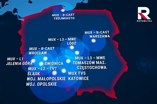 Odbiór kanału TV Republika w różnych rejonach Polski Odbiór TV Republika w różnych rejonach Polski