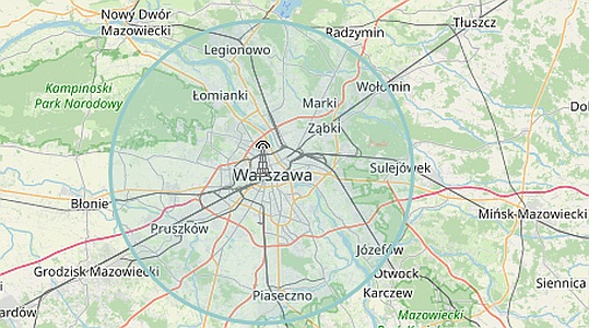 Zasięg i parametry sygnału nadajnika TV Republika w Warszawie